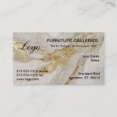Classic Gold Vein Marble Logo Business Cards 名刺 (正面)