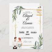 Classic Gold Wedding Invite | Minimal Foil Look |  シーズンカード (正面/裏面)