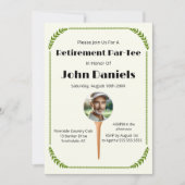 Classic Golf-Themed Retirement Photo 招待状 (正面)