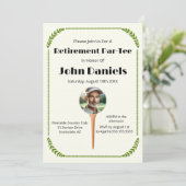 Classic Golf-Themed Retirement Photo 招待状 (スタンド正面)