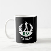 CLASSIC GOLFER MONOGRAM NAME コーヒーマグカップ (左)
