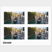 Classic Gondola Mooring in Venice 長方形シール (シート)