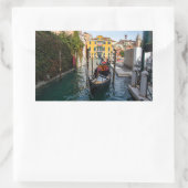 Classic Gondola Mooring in Venice 長方形シール (バッグ)