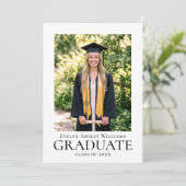 Classic Graduation Announcement Card Photo Formal 案内状 (スタンド正面)