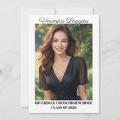 Classic Graduation Announcement Photo Cards 招待状 (正面)