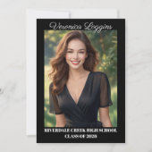 Classic Graduation Announcement Photo Cards 招待状 (正面)