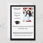 Classic Graduation Announcement Photo Cards 招待状 (裏面)