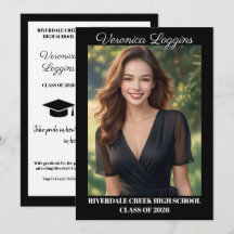 Classic Graduation Announcement Photo Cards