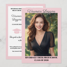 Classic Graduation Announcement Photo Cards 招待状