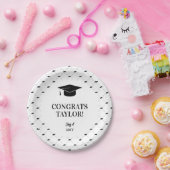 Classic Graduation Cap Personalized ペーパープレート (パーティー)