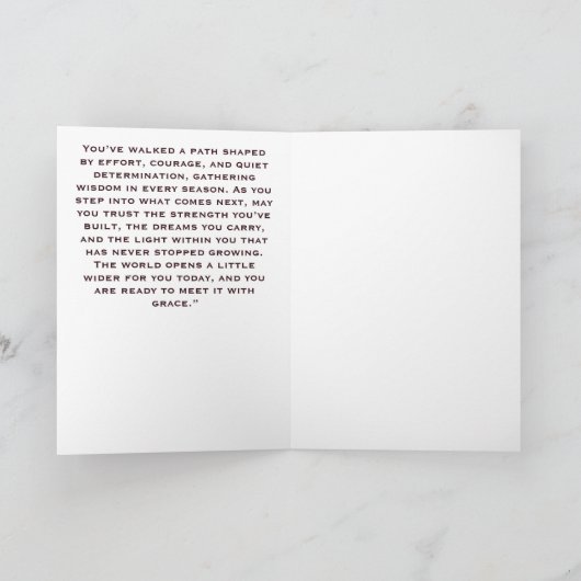 Classic Graduation Ceremony Theme カード (内部)