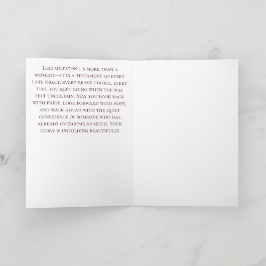 Classic Graduation Ceremony Theme カード (内部)