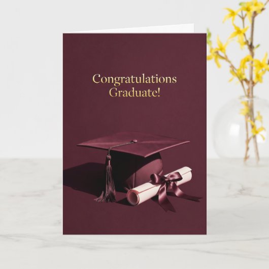 Classic Graduation Ceremony Theme カード (黄色い花)