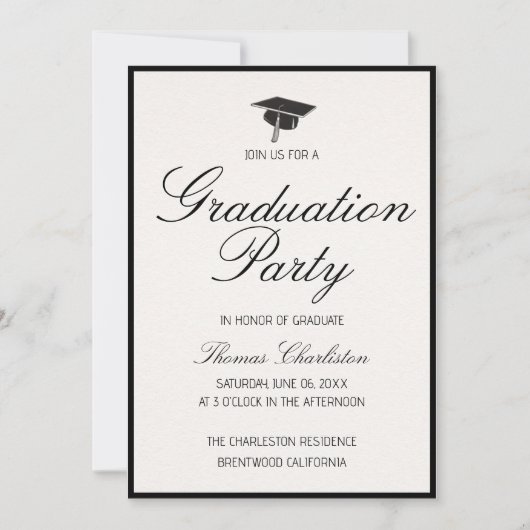 Classic Graduation Invitations  招待状 (正面)