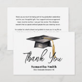 Classic Graduation Party Flat Thank You Card サンキューカード (正面/裏面)