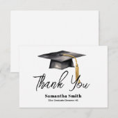 Classic Graduation Party Flat Thank You Card サンキューカード (正面/裏面)