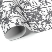 Classic Gray Botanical Floral Wrapping Paper ラッピングペーパー (ロールコーナー)
