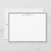 Classic Gray Frame Note Card 招待状 (正面)