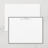 Classic Gray Frame Note Card 招待状 (正面/裏面)