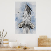 Classic Greek Statue Athena Photo Print – Timeless ポスター (キッチン)