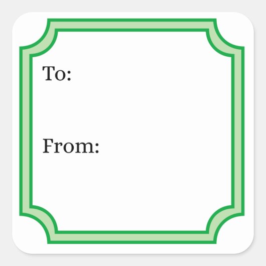 Classic Green スクエアシール (正面)