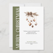 Classic green and gold Christmas greeting card シーズンカード (正面)
