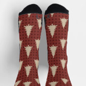 Classic Green and Red Argyle Athletic Performance ソックス (上部)