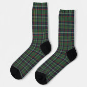 Classic Green and Red Tartan Plaid Pattern ソックス (左)