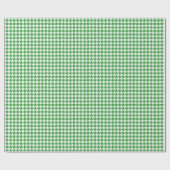 Classic Green and White Houndstooth Pattern  ラッピングペーパー (フラット)