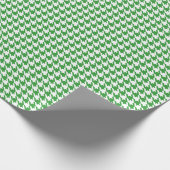 Classic Green and White Houndstooth Pattern  ラッピングペーパー (角)