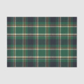 Classic Green Blue Yellow Plaid Pattern Holiday 薄葉紙 (正面)