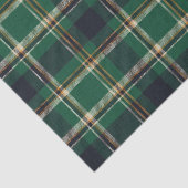 Classic Green Blue Yellow Plaid Pattern Holiday 薄葉紙 (詳細)