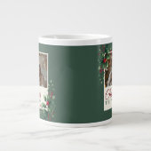 Classic Green Botanical Photo Christmas Mug ジャンボコーヒーマグカップ (正面)