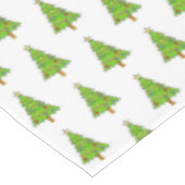 Classic Green Bright Christmas Tree Tablecloth テーブルクロス (アングル)