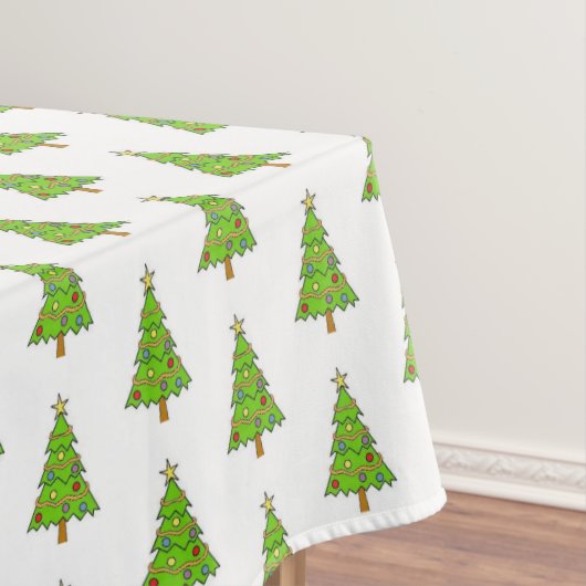Classic Green Bright Christmas Tree Tablecloth テーブルクロス (インサイチュ)
