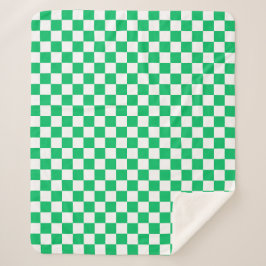 Classic green checkered  シェルパブランケット