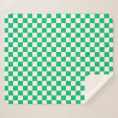 Classic green checkered  シェルパブランケット (正面(横))