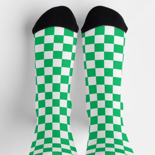 Classic green checkered  ソックス (上部)