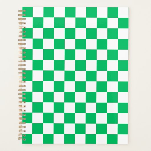 Classic green checkered  プランナー手帳 (正面)
