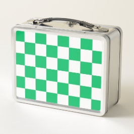 Classic green checkered  メタルランチボックス