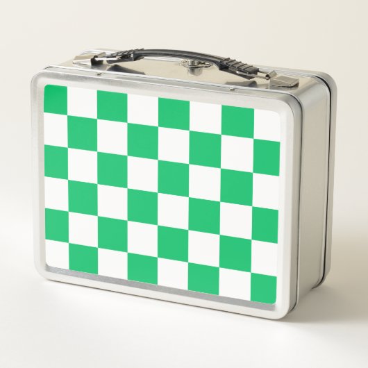 Classic green checkered  メタルランチボックス (裏面)