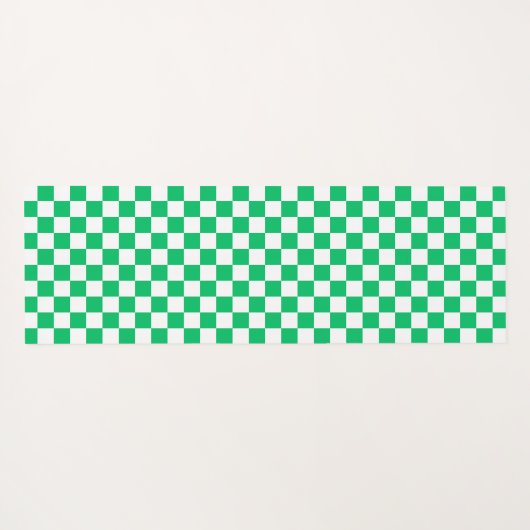Classic green checkered  ヨガマット (裏面(横))