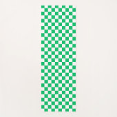 Classic green checkered  ヨガマット (正面)