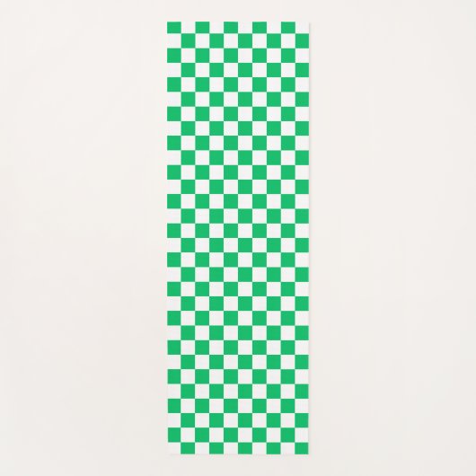 Classic green checkered  ヨガマット (正面)