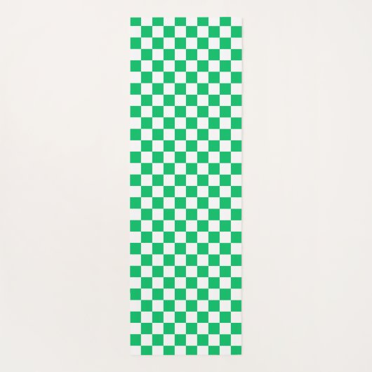 Classic green checkered  ヨガマット (裏面)