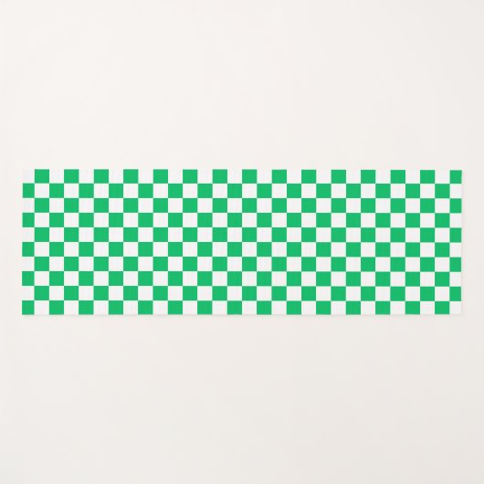 Classic green checkered  ヨガマット (正面(横))