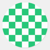 Classic green checkered  ラウンドシール (正面)