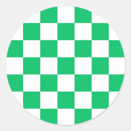 Classic green checkered  ラウンドシール