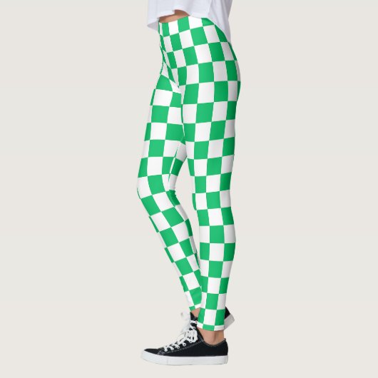 Classic green checkered  レギンス (左)