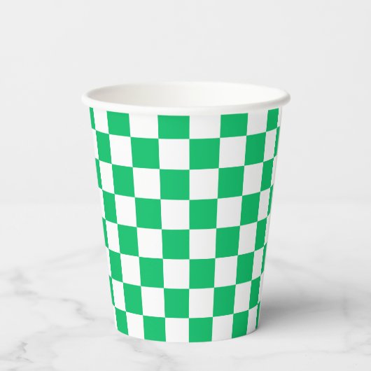 Classic green checkered  紙コップ (裏面)